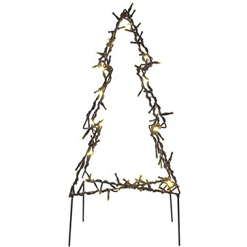 E-shop EMOS LED-Weihnachtsbaum Metall, 50 cm, innen und außen, warmweiß
