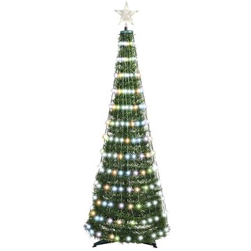 EMOS LED vánoční stromek se světelným řetězem a hvězdou, 1,5 m, vnitřní, ovladač, časovač, RGB