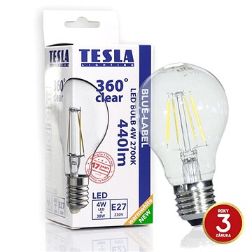 TESLA CRYSTAL LED RETRO BULB E27, 4W 1ks