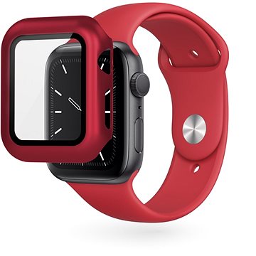 Epico Glass Case For Apple Watch 4/5/6/SE (44mm) - červená