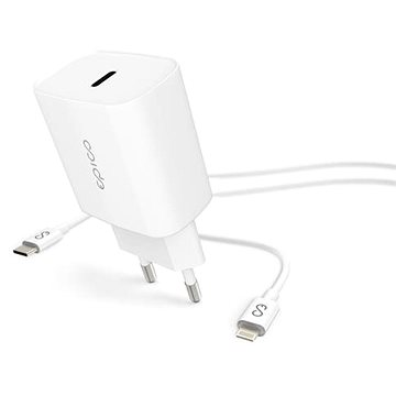 E-shop Epico 20W Netz-Ladegerät + USB-C/Lightning Kabel, Länge 1,2 m, MFi Zertifizierung