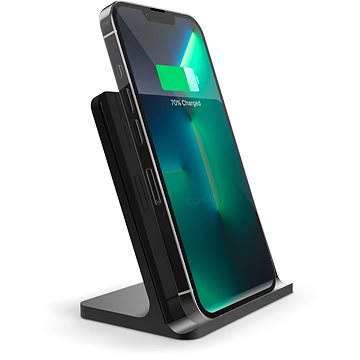 E-shop Epico Wireless Charging Stand 15W mit Adapter im Paket - schwarz