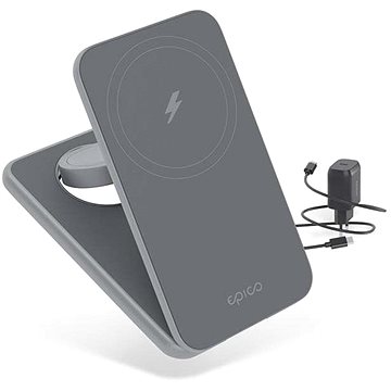 E-shop Epico Mag+ Faltbarer Ladeständer mit MagSafe-Unterstützung - Space Grey