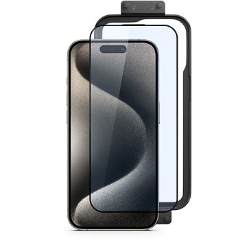 E-shop Epico Edge to Edge Schutzglas für iPhone 15 Plus - 2 Stück mit Einbaurahmen