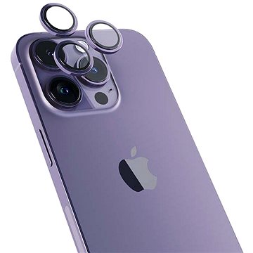 E-shop Epico Aluminium Schutzglas für die Kameralinse für iPhone 14 Pro / 14 Pro Max dunkel lila