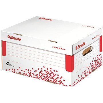 ESSELTE Speedbox 35.5 x 19.3 x 25.2 cm, bílo-červená