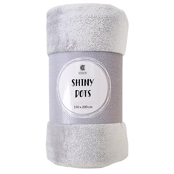 Essex Deka z mikrovlákna SHINY DOTS 150x200 cm světle šedá