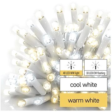 E-shop EMOS Profi-LED-Verbindungskette blinkend weiß - Eiszapfen, 3 m, außen, warm-/kaltweiß