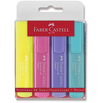 E-shop Faber-Castell Textliner 1546 pastellfarben - Set mit 4 Farben