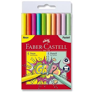 E-shop Faber-Castell Grip Set Neon und Pastell, 10 Farben