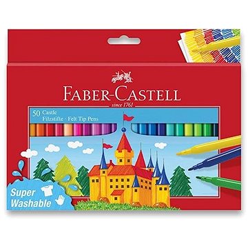 E-shop Faber-Castell Castle Filzstifte - rund - 50 Farben