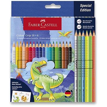E-shop FABER-CASTELL Grip Dinosaurus, 24 Farben
