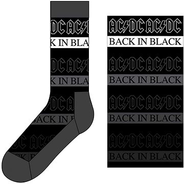 AC/DC - Back In Black unisex černé - ponožky