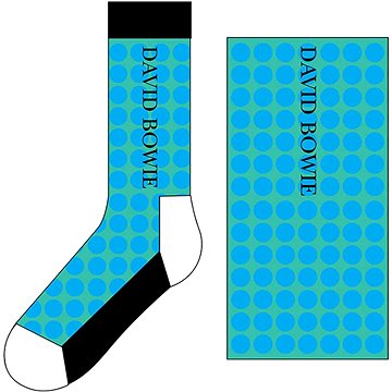 Bowie David - Circles Pattern unisex modré - ponožky