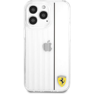 Ferrari PC/TPU 3D Lines Zadní Kryt pro Apple iPhone 13 Pro Transparent