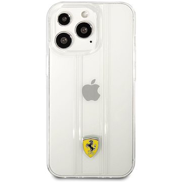 Ferrari PC/TPU 3D Stripes Zadní Kryt pro Apple iPhone 13 Pro Max Transparent