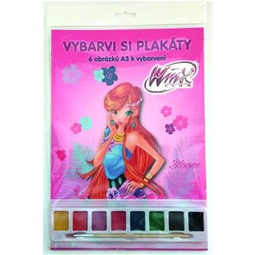 Winx Club fashion Vybarvi si plakát: S barvami + štětcem