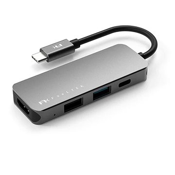 Feeltek Portable 4 in 1 USB-C Hub, silver