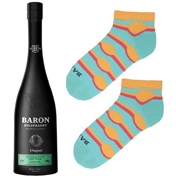 Baron Hildprandt ze zralých hrušek 0,7 l 40% + ponožky krátké