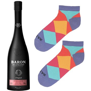 Baron Hildprandt ze zralých malin 0,7 l 40% + ponožky krátké