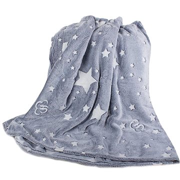 Verk 24307 Fleecová deka s rukávy hvězdy svítící šedá