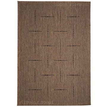Devos Kusový koberec FLOORLUX Coffee/Black 20008, 60 × 110 cm