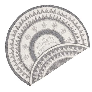 NORTHRUGS Kusový koberec Twin Supreme 103413 Jamaica grey creme kruh, 140 × 140 cm