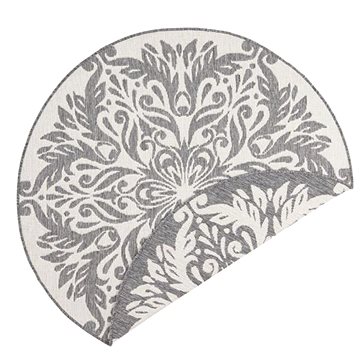NORTHRUGS Kusový koberec Twin Supreme 103416 Madrid grey creme kruh, 200 × 200 cm