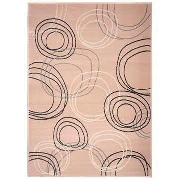 Alfa Carpets Kusový koberec Kruhy powder pink
