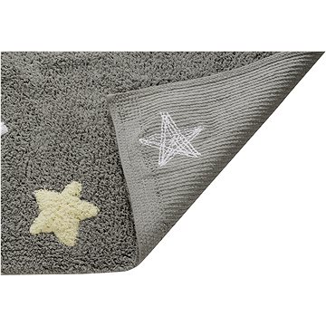 Bio kusový, ručně tkaný Tricolor Stars Grey-Blue 120×160 cm