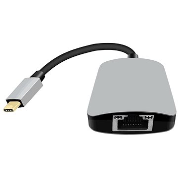 E-shop PremiumCord USB-C auf HDMI + RJ45 + PD Adapter, Aluminiumgehäuse