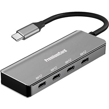 E-shop PremiumCord 5G SuperSpeed Hub USB-C auf 4x USB 3.2 C Aluminium