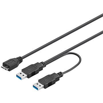 E-shop PremiumCord USB 3.0 Ladekabel mit Gabelung 0,2 m
