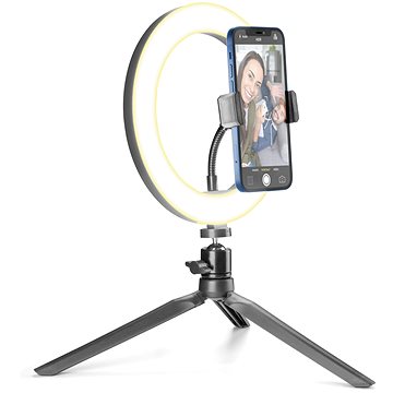 E-shop Cellularline Selfie Ring mit LED Licht für Selfie Fotos und Videos - schwarz