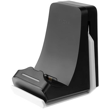 E-shop FIXED Dock für DualSense PlayStation 5 Controller mit Kopfhöreranschluss schwarz-weiß