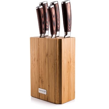 E-shop G21 Gourmet Nature Messerset 5-teilig + Messerblock aus Bambus