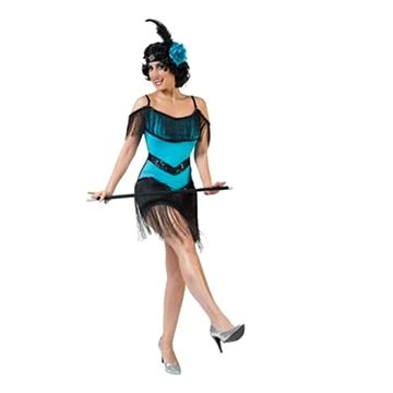 Funny Fashion Dámský kostým – šaty Charlestone, modré, vel. 40–42