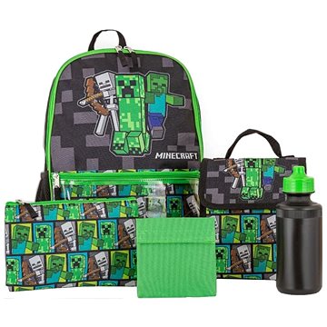 E-shop Minecraft - Mobs - Rucksack, Snackbox, Trinkflasche, Federmäppchen, Etui