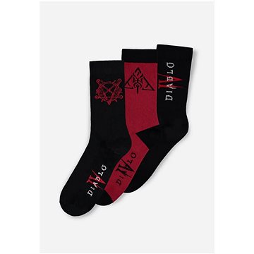 E-shop Diablo IV - Hell - 3x ponožky (43-46)
