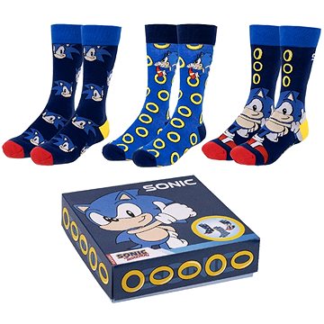 Sonic - 3 páry ponožek 40-46