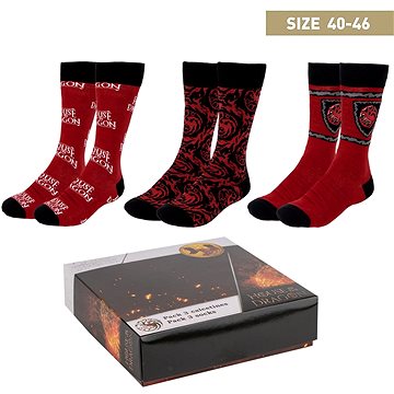 House of Dragon - 3 páry ponožek 40-46