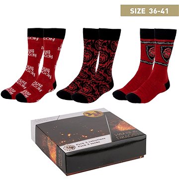 E-shop House of Dragon - 3 páry ponožek 35-41