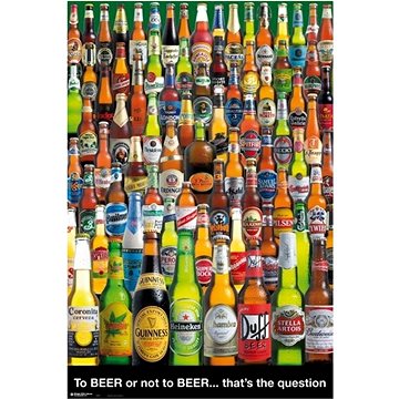 Pivní láhve - plakát
