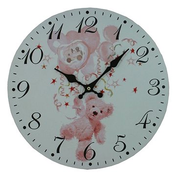 Goba hodiny Teddy růžový