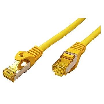 OEM S/FTP patchkabel Cat 7, s konektory RJ45, LSOH, 0.25m, žlutý