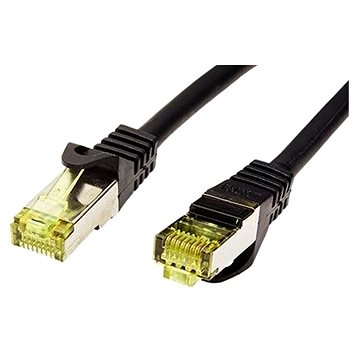 OEM S/FTP patchkabel Cat 7, s konektory RJ45, LSOH, 2m, černý