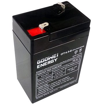 E-shop GOOWEI ENERGY Wartungsfreie Bleibatterie OT4.5-6, 6V, 4.5Ah