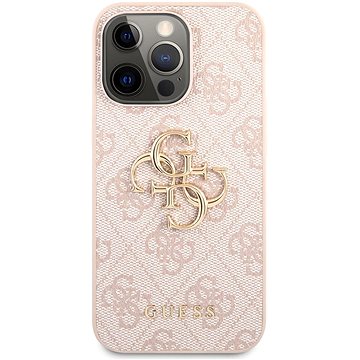 E-shop Guess PU 4G Metal Logo Back Cover für Apple iPhone 13 Pro Max - Pink