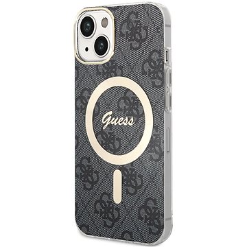 E-shop Guess 4G IML MagSafe kompatibles Back Cover für iPhone 13 schwarz