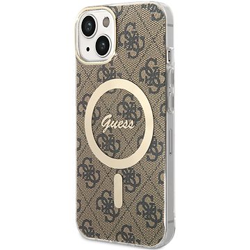 E-shop Guess 4G IML MagSafe kompatibles Back Cover für iPhone 13 Brown
